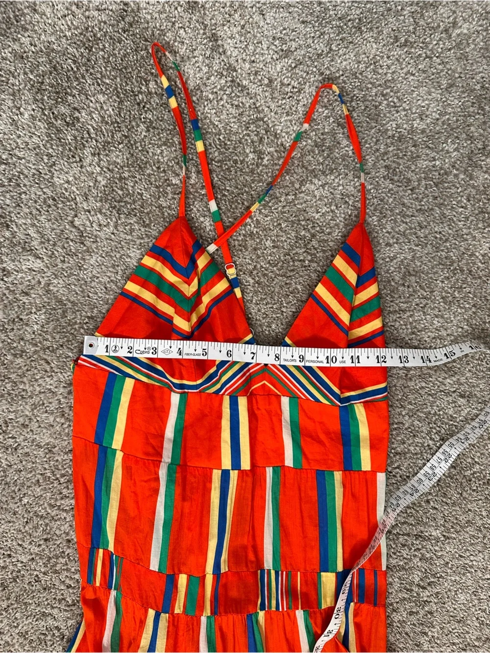 J. Crew Red Striped Sun Dress Resort preppy  vacation travel Dress